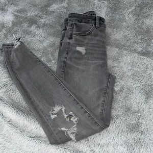 American Eagle Gray ripped jeans